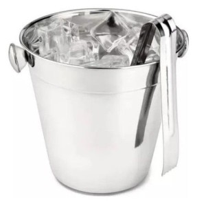 BALDE GELO INOX C/PEGADOR 900ML 12CM MADA