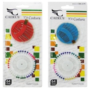 AGULHA METAL 24 PCS + 40 ALFINETES CRS-1179 CAERUS