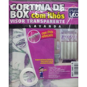 CORTINA BOX VINIL VISOR RET ESTAMP C/ ILHOS 642-S PLAST-LEO
