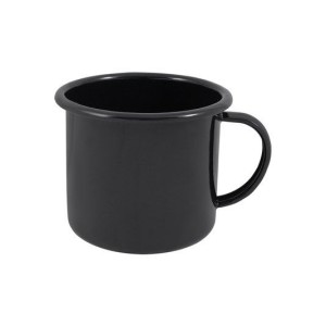 CANECA CHA ESMALTADA PRETA 350ML 14220 INGA
