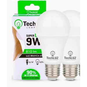 LAMPADA LED BULBO 09W 6.500K BIV E27