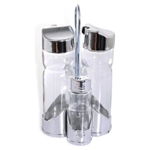 GALHETEIRO 4PCS VIDRO/PLASTICO 4,5X15CM MADA