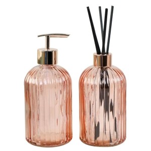 DISPENSER SABONETE C/ DIFUSOR 400ML VIDRO 7072 ONYX