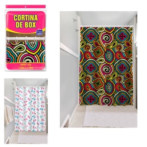 CORTINA BOX SIMPLES ESTAMPADA 615 PLAST LEO
