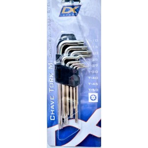 CHAVE TORX CROMADA 9PCS TF-008 0267 PEQ CLASSINOX