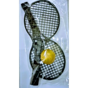RAQUETE TENIS 2PCS PLASTICA + BOLINHA RENOVA