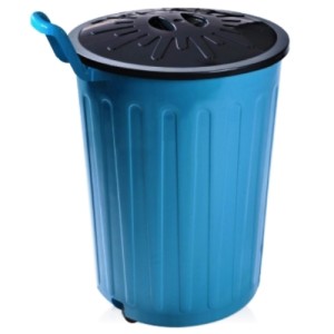 LIXEIRA 100 LTS TAMPA PLASTICA E RODAS ARQ PLAST