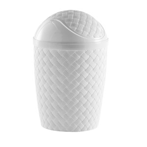 LIXEIRA RATTAN 7,8 LTS BASCULANTE BRANCO 830 PARAMOUNT