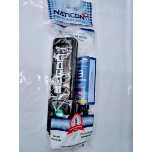 FILTRO DE LINHA C/ FUSIVEL 3 TOMADAS NATICON