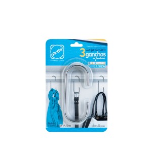 GANCHO CROMADO 3 PCS 1472 ARTHI