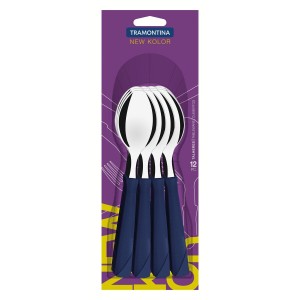COLHER MESA 12PCS AZUL NEW KOLOR 23163/910 TRAMONTINA