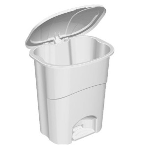 LIXEIRA C/PEDAL 20 LTS BRANCA 482 PARAMOUNT