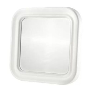 ESPELHO QUADRADO BORDA 37,5X37,5CM BCO/PTO