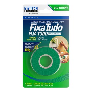 FITA ACR DUPLA FACE INT 12MMX2M BLISTER TEKBOND