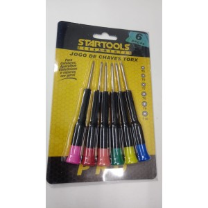 CHAVE TORX CROM 6PCS AR0025 T5-6-7-8-9-10