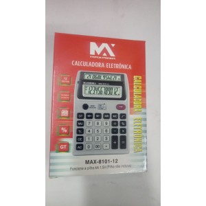 CALCULADORA VISOR DUPLO MAX-8101-12 MAXMIDIA