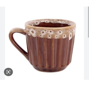 CANECA CANELADA MARRON BORDA 127 HR