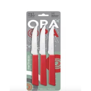 FACA MESA VERMELHO C/03PCS MARTINAZZO