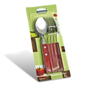 COLHER INOX 6PCS 21103/670 POLYWOOD TRAMONTINA