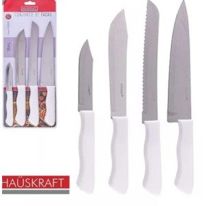 FACA 4 PEÇAS CABO BCO FCH-J801 HAUSKRAFT