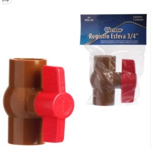 REGISTRO ESFERA 3/4'' REG-34 PLASTICO WESTERN
