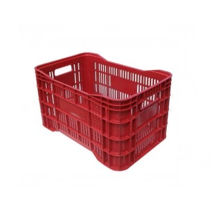 CAIXA SUPERMERCADO RECICLADA VERMELHA