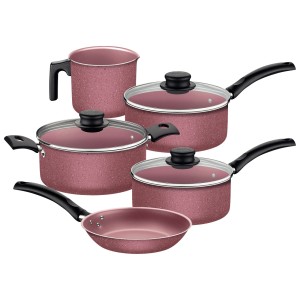 JOGO PANELA ALUM 5PC TURIM ROSA AA 20298/461 TRAM