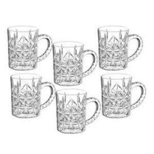 CANECA VIDRO 6 PCS MOON 190 ML 88069 KEHOME