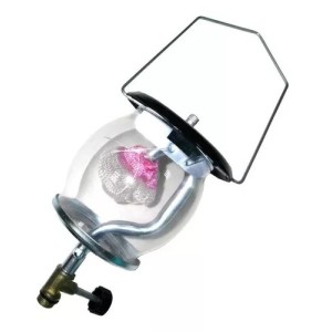 LAMPIAO A GAS C/ VIDRO E CAMISA ROA