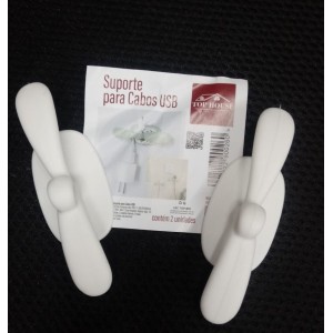 SUPORTE P/ CABO USB 10.7X3CM 2 PCS TRC0026 TOPRIO