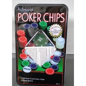 JOGO POKER 100 FICHAS+ACESSORIOS CRS-2790 AKASH