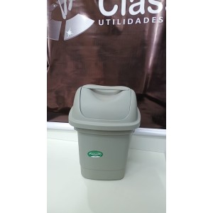 LIXEIRA BASCULANTE 10L CINZA 12418999 PLASVALE