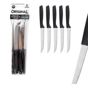 FACA CHURRASCO PRETA SL0187D (PCT C/6) ORIGINAL