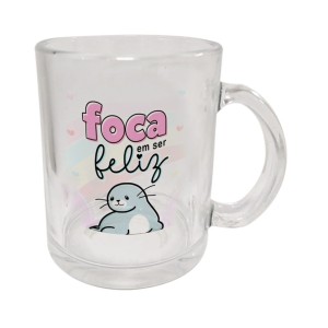 CANECA FOCA EM SER FELIZ 330 ML 88044 KEHOME