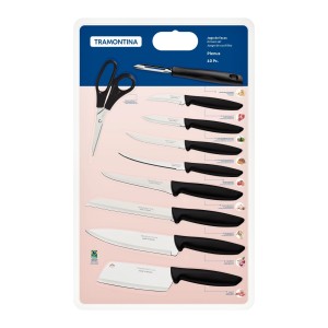 JOGO FACA 10PCS PLENUS PRETO 23498/065 TRAMONTINA