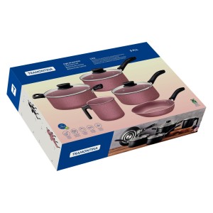 JOGO PANELA ALUM 5PC LINZ ROSA 28299/405 TRAMONTINA