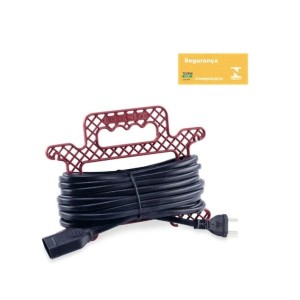 CORDAO PROLONGADOR 2P+T 20A  MACHO/ FEMEA 5 MTS CABO PP VOLTIM