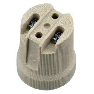BOCAL E-27 DE PORCELANA C/ BORNE PARA LAMPADA V-92C126 VOLTIM