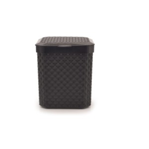 LIXEIRA DE PIA RATTAN C TPA PRETA 5LT 25809 ARQPLAST
