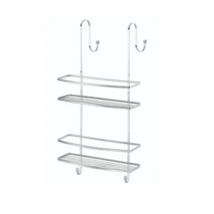 SUPORTE DUPLO PARA BOX 0075 CROMADO AZZO