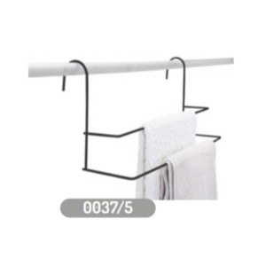 SUPORTE TOALHAS DUPLO 0037/5 PRETO AZZO