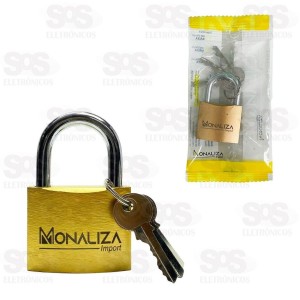CADEADO 37MM MZ-21604 DOURADO MONALIZA