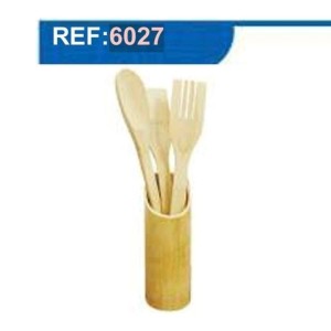 KIT UTENSILIOS MADEIRA 4PCS REF 6027 ONYX