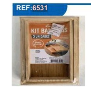 BANDEJA 3PCS BAMBU 6531 ONYX